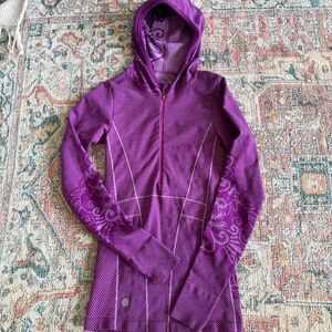 Vintage Athleta Y2K whimsical purple half zip size XS